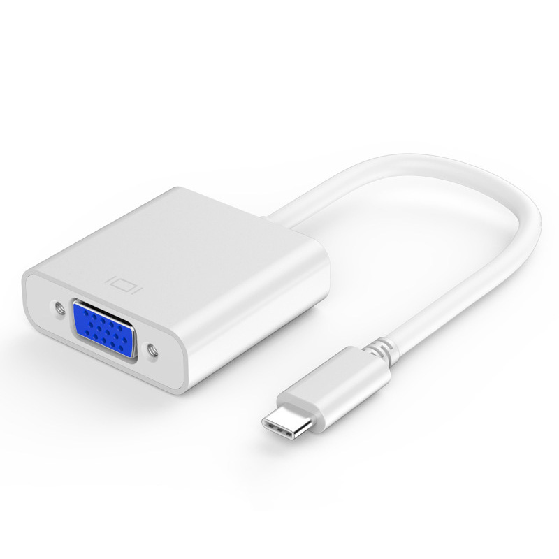 Usb C To Vga Adapter，Type C To Vga Adapter Compatible for  Pro 2016/2017/2018， Air/Ipad Pro 2018，Surface Book 2，Ch