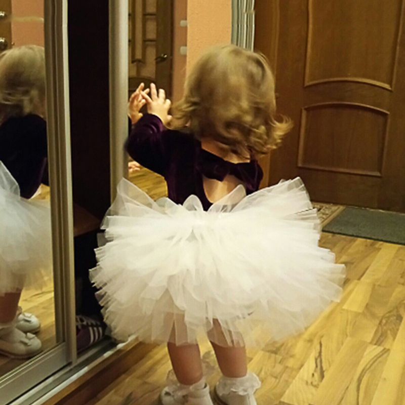  Girls Tutu Super Fluffy 6 Layers Petticoat Princess Ballet Dance Tutu Skirt Kids Cake Skirt Chritsmas Children Clothes