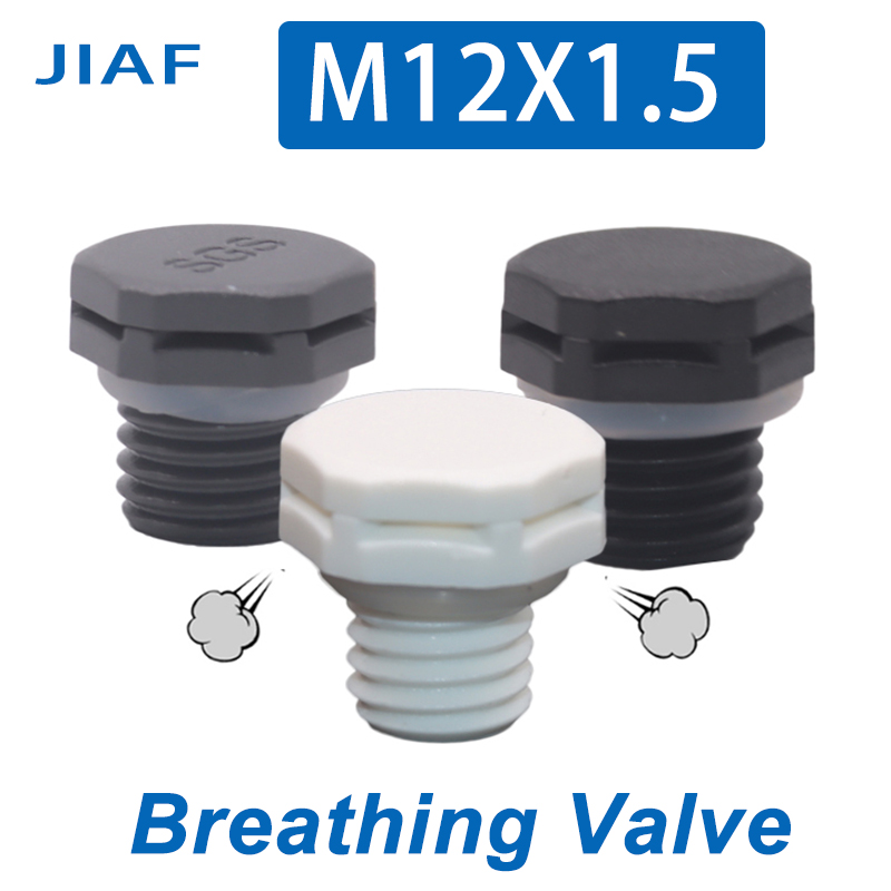 10Pcs M12*1.5 Nylon Waterproof Air Vent Valve Screw In Protective Vent Plug E-PTFE 12mm  Plastic Breather Vent Valve