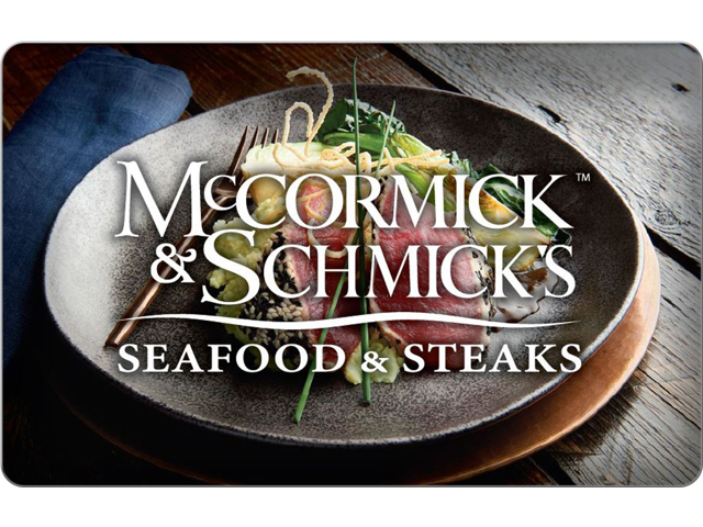 McCormick & Schmick's $100 Gift Card (Email Delivery)