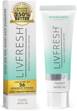 Toothpaste Gel, Clinically Proven to Remove Plaque 250% Better, Improves Gum Health 190% Better, Prevents & Reduces Tartar, Freshens Breath, SLS Free Dental Gel, Wintergreen