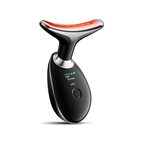Neck Face Massager, Face Sculpting Tool, 3 Modes and Vibration for Facial Massager for Double Chin Wrinkle,Daily Home Use Black