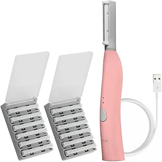 Spa Sciences SIMA DELUXE - Dermaplaning Tool for Painless Facial Exfoliation & Peach Fuzz Removal - 14 Weeks of Treatment Included