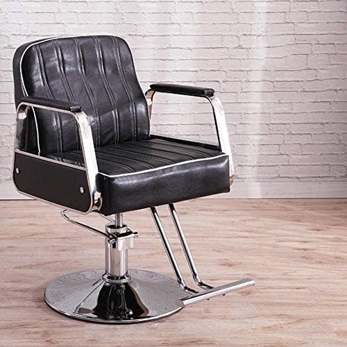 Vintage Hydraulic Beauty Equipment, Classic Hydraulic Barber Chair Spa Shaving Styling Hairdressing (Max Load Capacity 420 lbs) for Hair Stylist (Color : Brown) (Blue) (G (Blue) (Black)