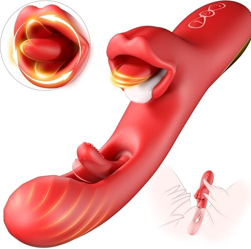 Sex Toys for Women Vibrators, Realistic Tongue Dildo Sex Toy with 7 Vibrations & 7 Licking Modes with Flapping, Adult Toys Thrusting Dildo G Spot Vibrator, Clitoral Stimulator Adult Toy