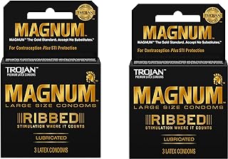 Product Of Trojan, Magnum Ribbed Lubricated, Count 6 (3Pk) - Birth Control/ Grab Varieties & Flavors