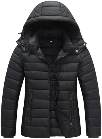 Women's Waterproof Puffer Jacket Quilted Warm Winter Coat Ultra Light Weight Short Down Jacket