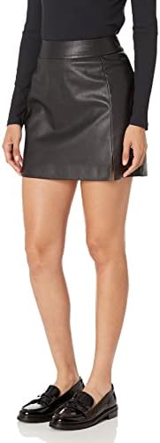 The Drop Women's Aiden Vegan Leather A-line Mini Skirt