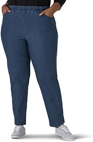 Chic Classic Collection Women's Plus Size Stretch Elastic Waist Pull-On Pant
