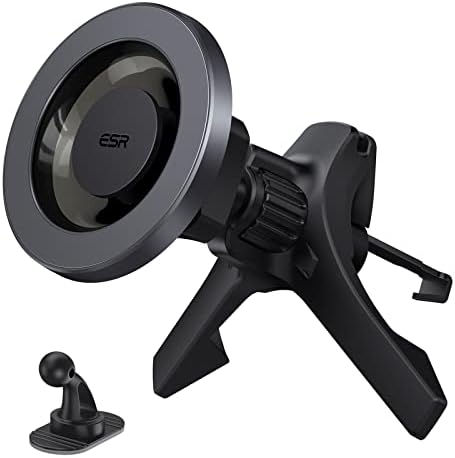 ESR for MagSafe Car Mount (HaloLock), Air Vent/Dashboard Magnetic Phone Holder for Car, Car Phone Holder Mount for iPhone 15/14/13/12, Strong Magnets, Car Accessories, Charging Not Supported, Grey