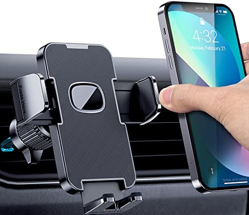 Car Vent Phone Mount for Car [Military-Grade Hook Clip] Phone Stand for Car [Thick Cases Friendly] Air Vent Clip Cell Phone Holder for Smartphone, iPhone, Automobile Cradles Universal