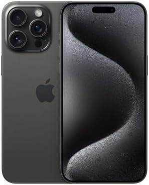 Apple iPhone 15 Pro Max, 256GB, Black Titanium - Unlocked (Renewed Premium)