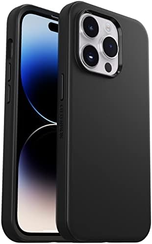 OtterBox iPhone 14 Pro (ONLY) Symmetry Series+ Case - BLACK , ultra-sleek, snaps to MagSafe, raised edges protect camera & screen
