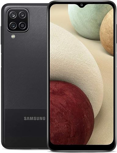 Samsung Galaxy A12 (32GB, 3GB) 6.5" HD+, Quad Camera, 5000mAh Battery, Global 4G Volte (AT&T Unlocked for T-Mobile, Verizon, Metro) A125U (Black) (Renewed)