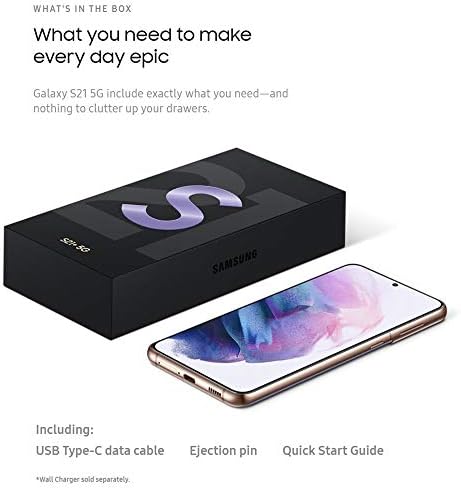 Samsung Galaxy S21 5G, US Version, 128GB, Phantom Gray - Unlocked (Renewed)