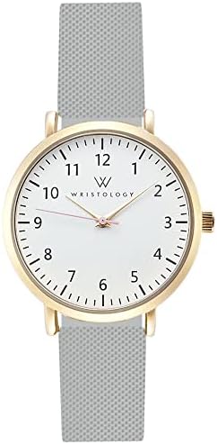 Wristology 19 Styles Mini Numbers Watch Silicone Band - Interchangeable Rubber Strap - Easy to Read Petite Small Size Analog Nurse Watch with Second Hand for Women, Men, Nurses, Teachers,