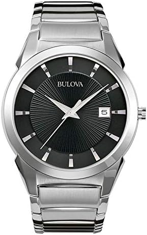 Bulova Men's 3-Hand Calendar Date Quartz Watch, Patterned Dial, 38mm, Style: 96B149