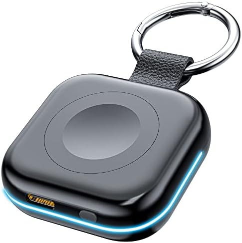 HUOTO Portable Charger for Apple Watch,Wireless Magnetic iWatch Charger 1200mAh Power Bank Travel Keychain Accessories Smart Watch Charger for Apple Watch Series 9/8/7/6/SE/5/4/3/2/1/UItra/UItra 2