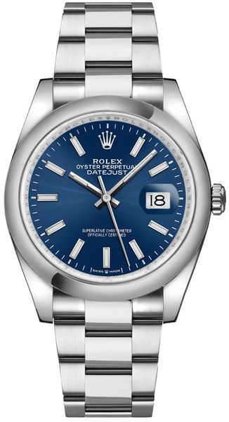 Rolex Datejust 36 Blue Dial Index Hour Markers Men’s Watch 126200